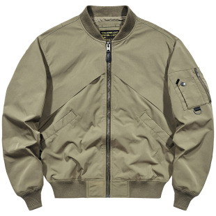 宽松纯色棒球服潮牌 外套春秋短款 VIP潮牌ma1飞行员夹克男大码 工装