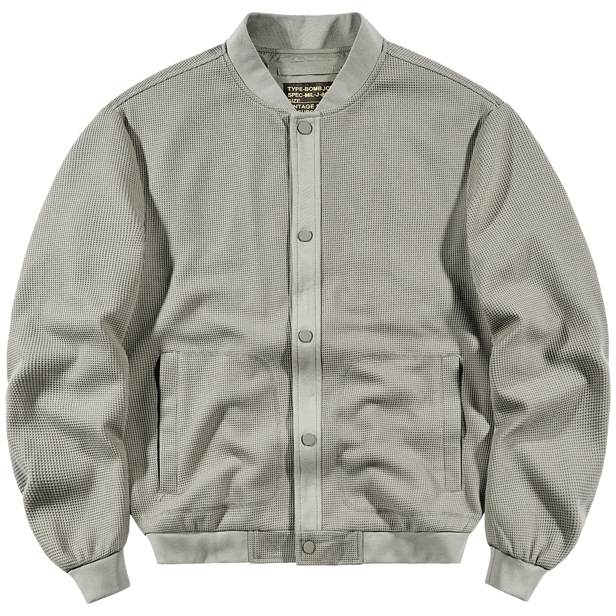 VIP棒球领华夫格飞行夹克外套