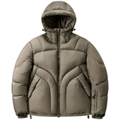 VIP设计感小众冬季 羽绒服男连帽情侣款 加厚面包服白鸭绒保暖外套