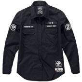 VIP复古长袖 外套宽松休闲牛仔衬衣国潮牌 纯棉春秋工装 衬衫 男薄款