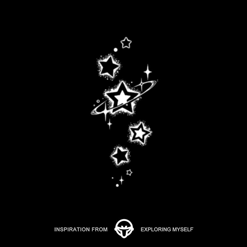 再变 星环辰草本纹身贴防水持久星星卡通图案个性创意可爱花臂