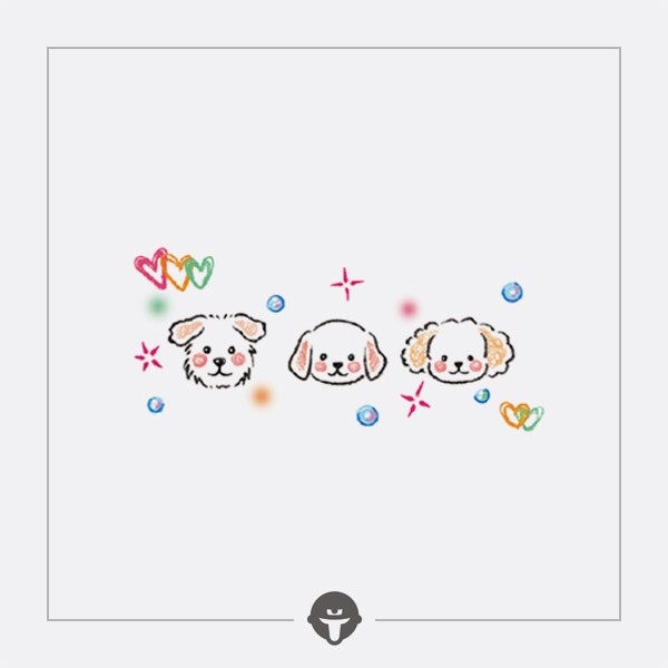 再变纹身贴俏皮狗可爱百搭可洗