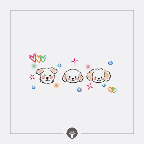 再变纹身贴俏皮狗可爱百搭可洗