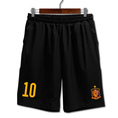 国家队欧洲杯足球10号速干短裤子