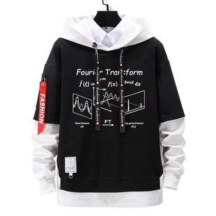 傅里叶变换麦克斯韦方程数学物理公式假两件连帽卫衣男女学生外套