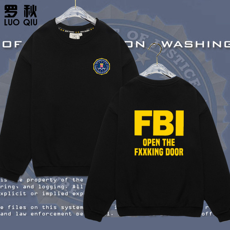 美联邦调查局FBI特工探员电影电视剧周边圆领卫衣男女长袖上衣服