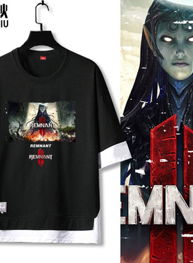 遗迹2挑战者Remnant猎人游戏周边假两件短袖t恤衫男女5五分袖中袖