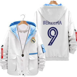 皇马新款队服2021赛季球衣服本泽马拉莫斯夹克连帽男足球运动外套