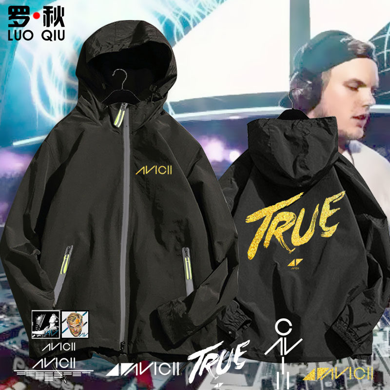 电音Avicii艾维奇A神ins同款火连帽外套男女学生休闲开衫夹克衣服 - 封面