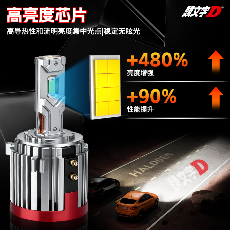 头文字D高亮led大灯实际功率85w