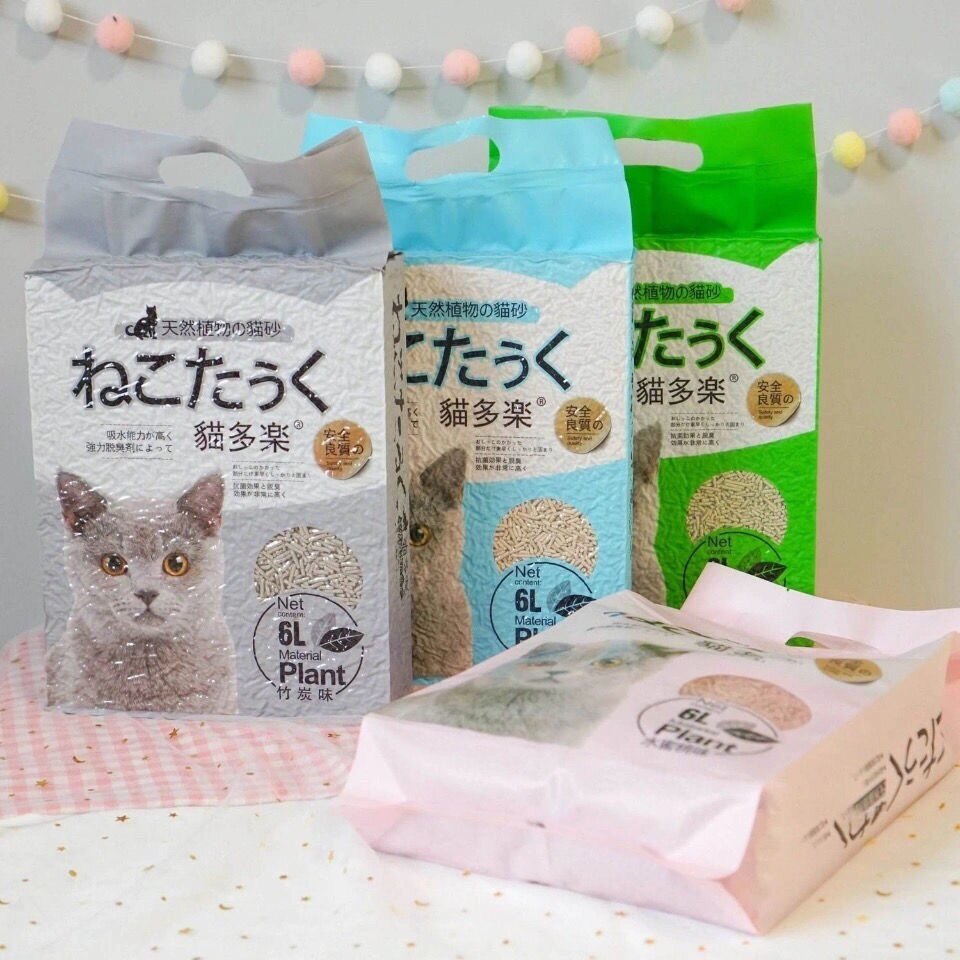 猫多乐天然豆腐猫砂6L 绿茶味除臭无尘猫砂可冲厕所猫沙猫咪用品