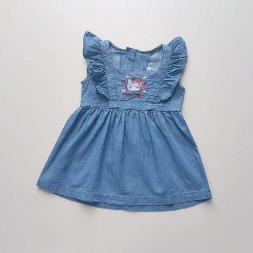 日系童装80-130女孩夏季纯棉荷叶