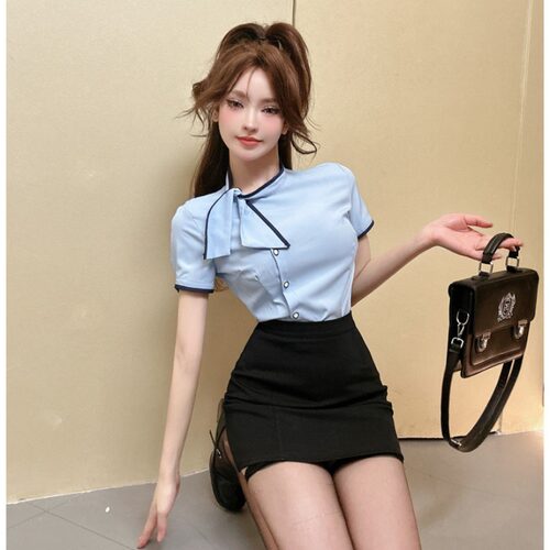 性感空姐制服柔式采耳师足浴技师工作服女性感足疗店职业气质套装