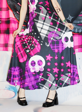 哩弱/玫骨 小众设计感辣妹吊带连衣裙女夏季2023显瘦A字裙长裙女