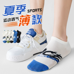 运动袜初中学生 透气男款 青少年袜子男童纯棉吸汗防臭短袜夏季 薄款