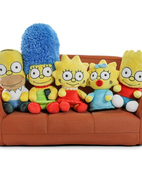 官周包邮Gumo 36cm 辛普森的一家沙发 可拆毛绒玩偶 The Simpsons