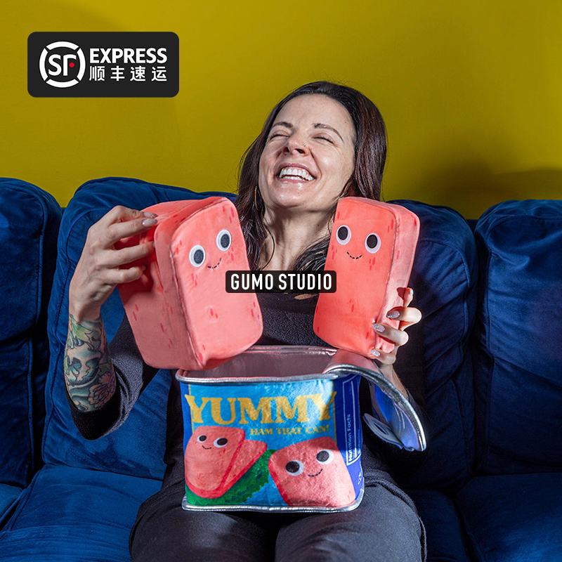 GUMO代购火腿午餐肉罐头卡通CANNED HAM周边潮玩正版毛绒公仔