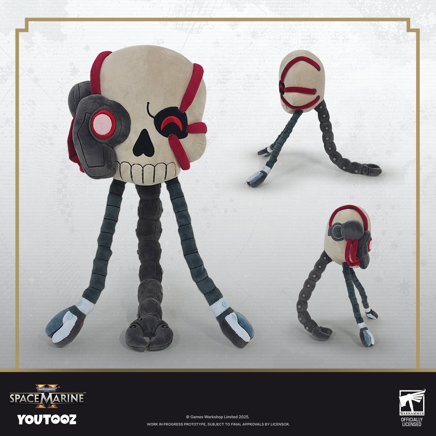 GUMO 战锤游戏 坐肩磁吸 正版毛绒玩偶 Warhammer Servo Skull