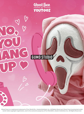 GUMO预售Ghost Face惊声尖叫Scream粉色鬼面幽灵毛绒玩偶 23cm