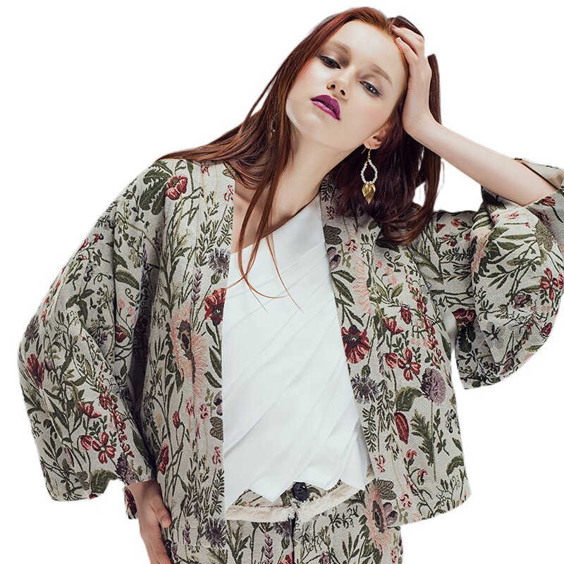 奈昕让您穿着漂亮个性化私人订制 32674 田园风宽松大码百搭外套