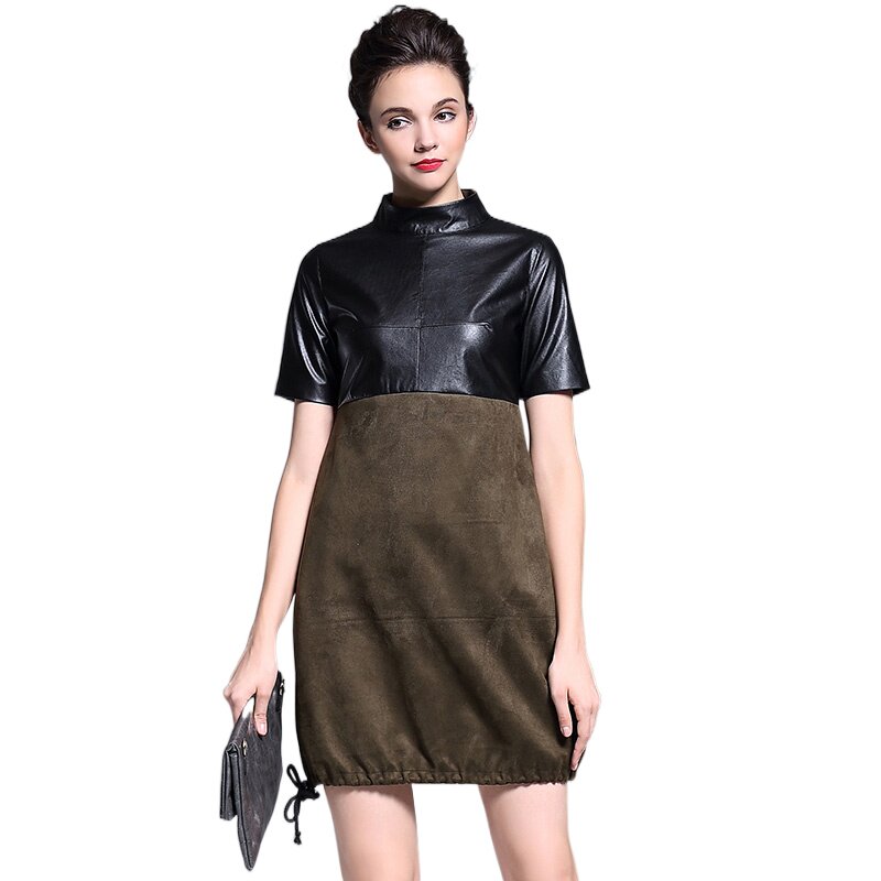 奈昕个性化私人定制 97398 new dress简约倒三角形身材短袖新款纯