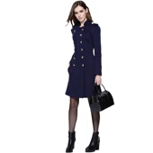 女中长外套2023年新款 奈昕91259 薄款 修身 new coat欧美气质开衫