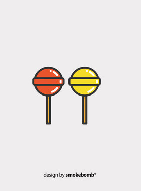 smokebomblab kids 儿童创意纹身贴lollipop爱心少女棒棒糖组合