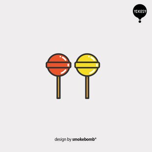 smokebomblab kids 儿童创意纹身贴lollipop爱心少女棒棒糖组合