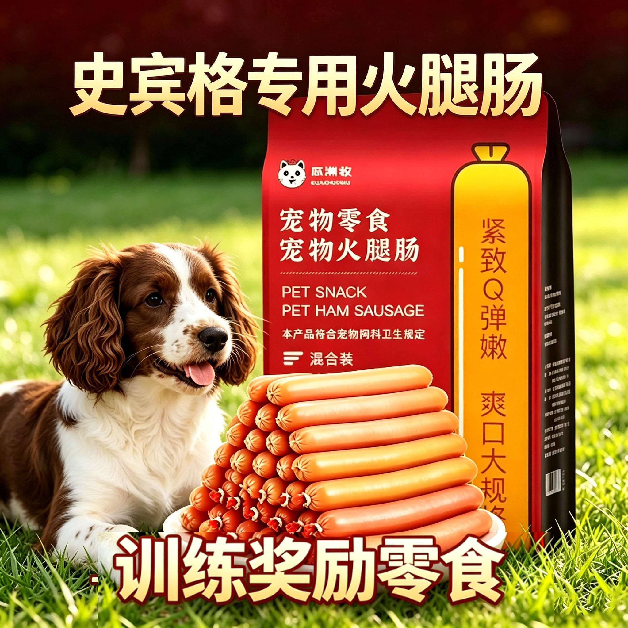 史宾格专用狗狗火腿肠训练宠物奖励营养狗磨牙零食小狗狗香肠补钙