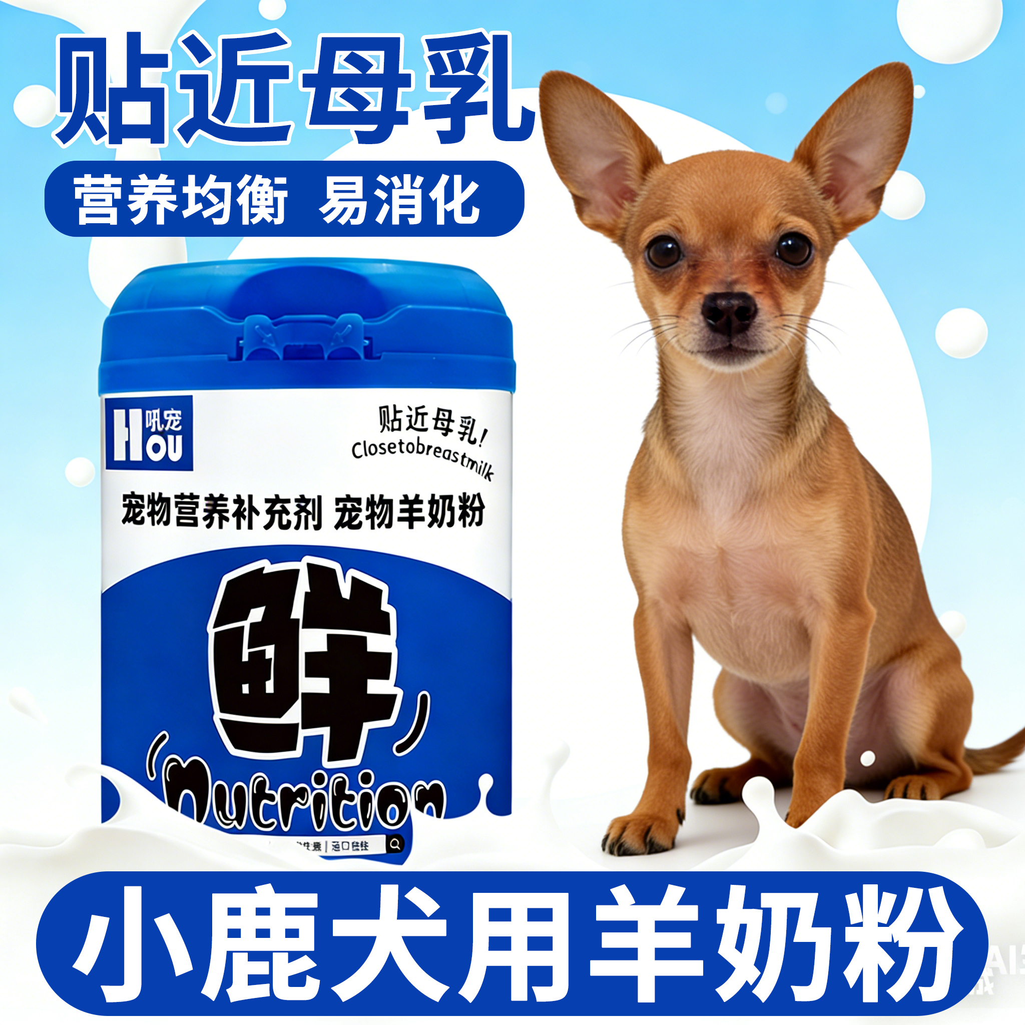 小鹿犬专用狗狗羊奶粉刚出生的幼犬小狗喝的奶粉营养补充剂哺乳期