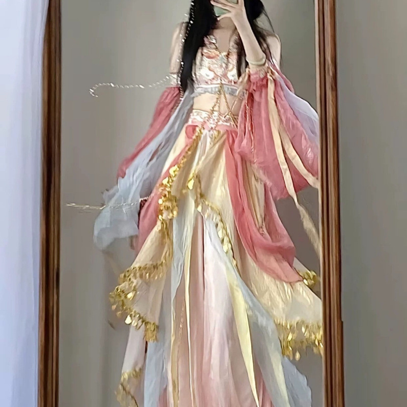 敦煌飞天汉服女西域风公主改良汉