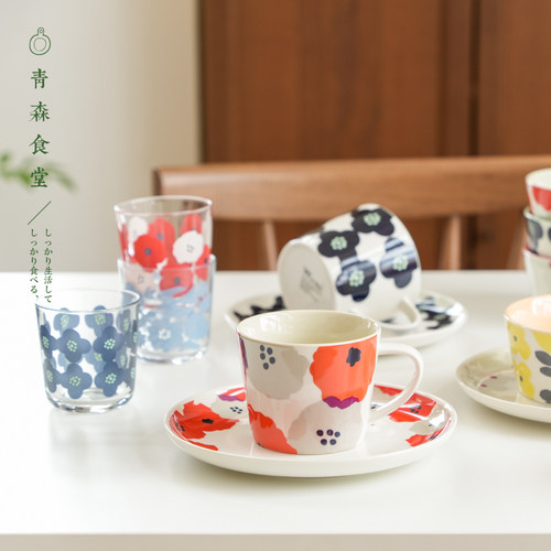 花朵飞鸟马克杯中钵餐盘