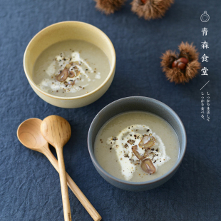 〈青森食堂〉日本制studio m'和风柔和釉面陶瓷味增鲜蔬汤茶饭碗