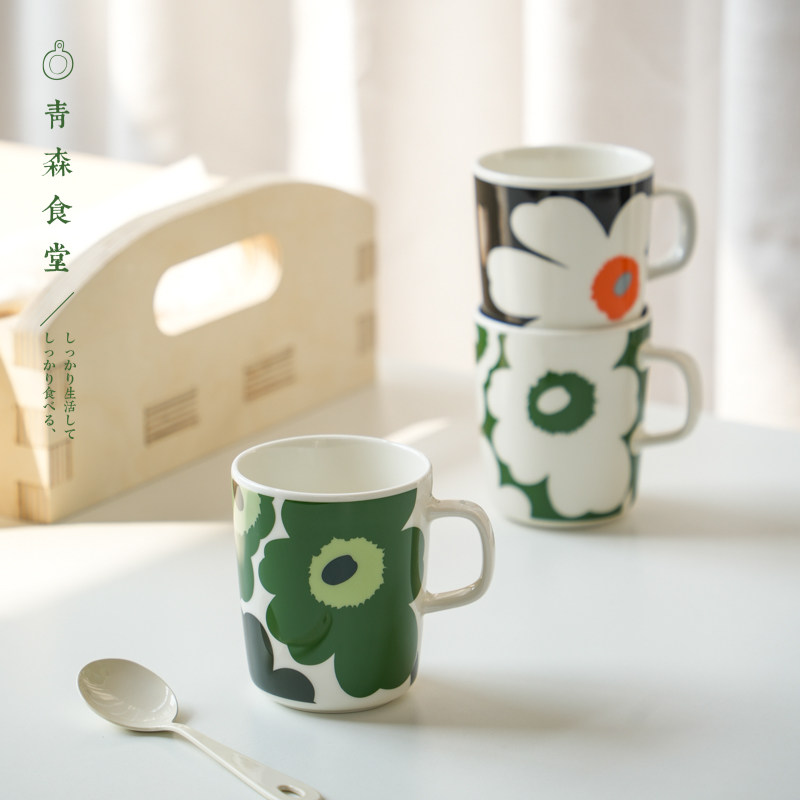 〈青森食堂〉芬兰进口Marimekko Unikko 60th纪念花朵陶瓷马克杯
