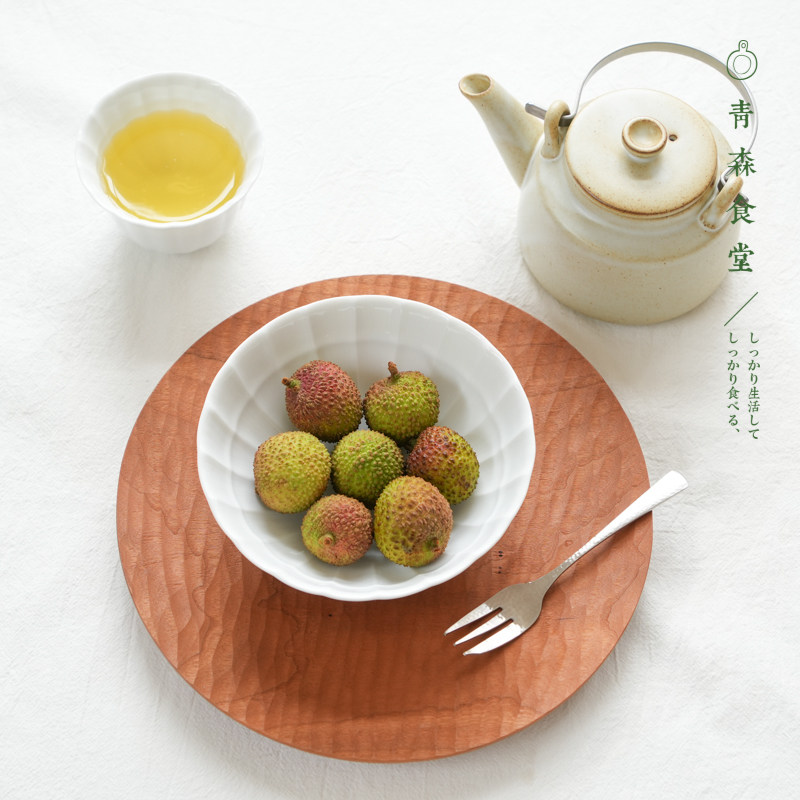 条纹雕刻白瓷茶碗汤面饭碗钵盘皿