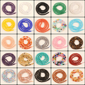 天然2 4mm玛瑙散珠水晶玉石小米珠子diy配件猫眼石石榴石手串珠