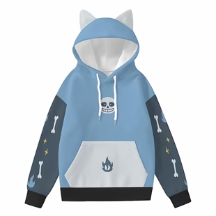 春秋热卖款传说之下3d印花耳朵卫衣cos动漫周边