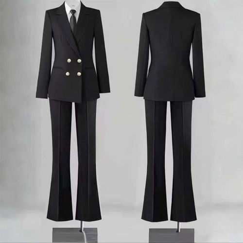 西装金属扣套装面试正装新款