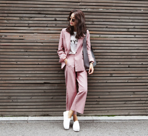 西服套装女春秋休闲职业时尚休闲