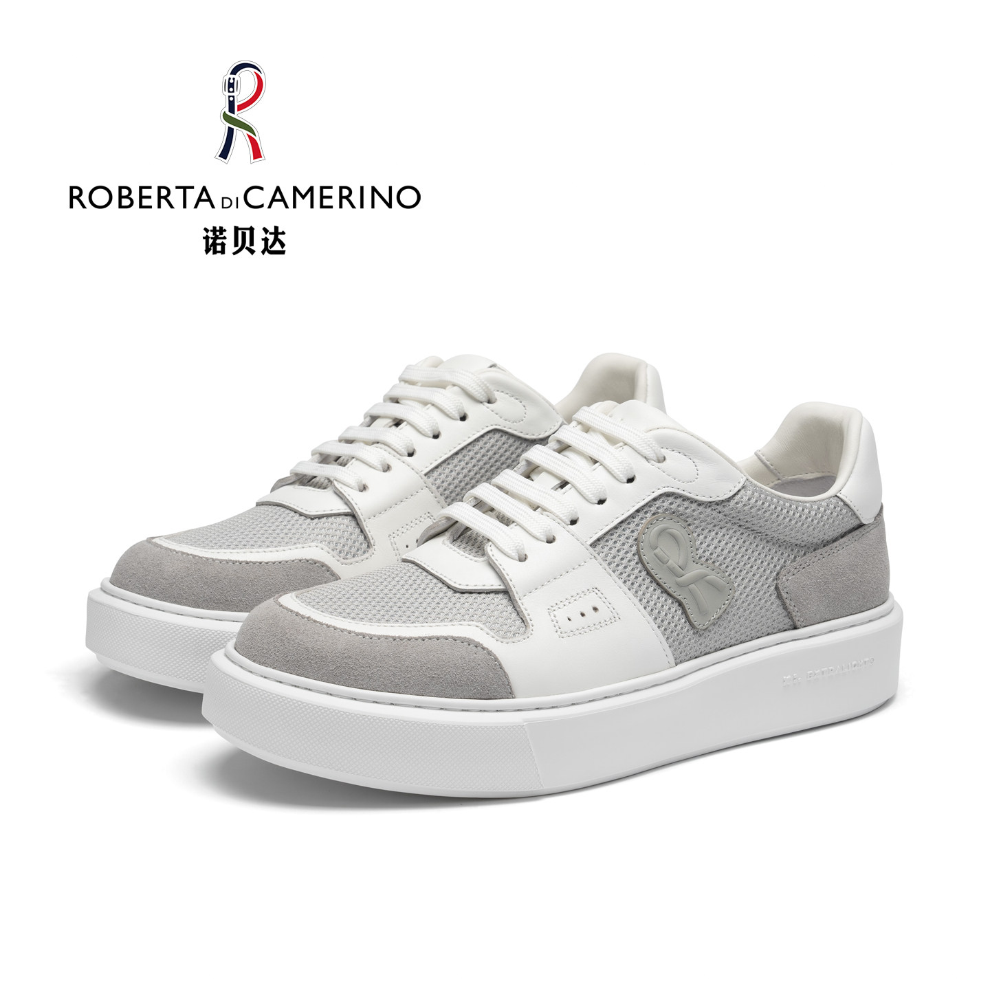 意大利诺贝达男鞋男士休闲鞋男网布鞋厚底增高户外百搭青年板鞋潮