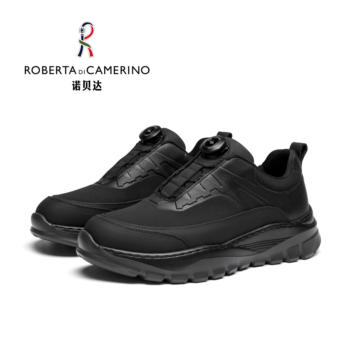 意大利诺贝达男鞋男士休闲鞋男网布鞋厚底户外徒步运动鞋子百搭