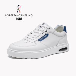 休闲板鞋 意大利诺贝达男鞋 真皮厚底增高小白鞋 休闲运动皮鞋 子 男士