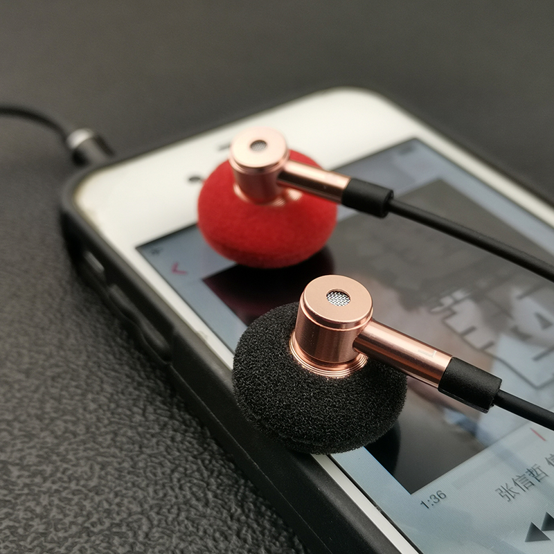 出口Gionee平头式耳机耳塞金属外壳高音质HiFi有线带麦人声睡觉塞
