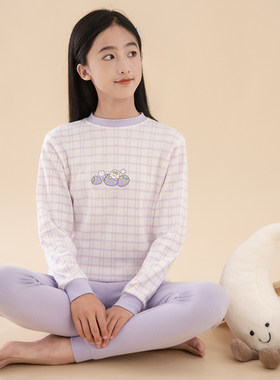 儿童秋衣裤全棉中大女童纯棉内衣