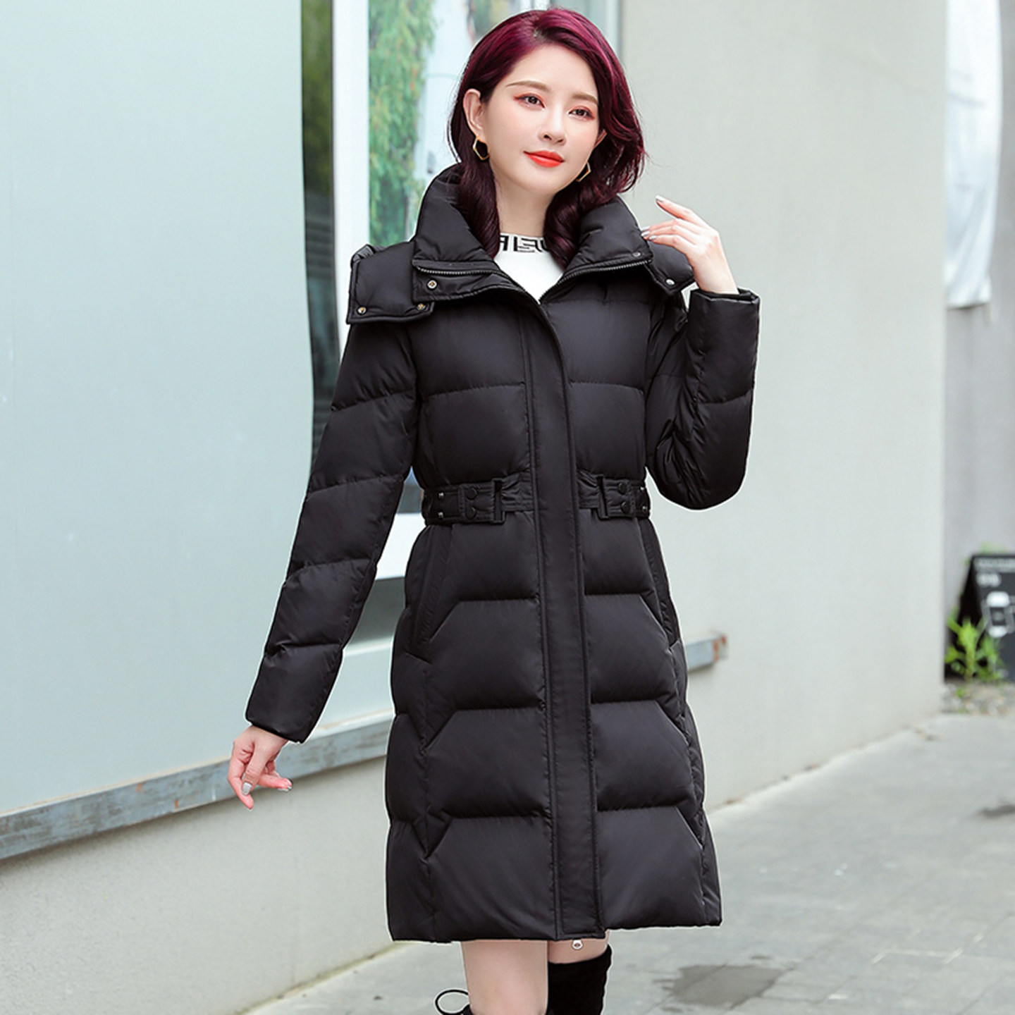 KEAISHI轻奢女中长款保暖羽绒服