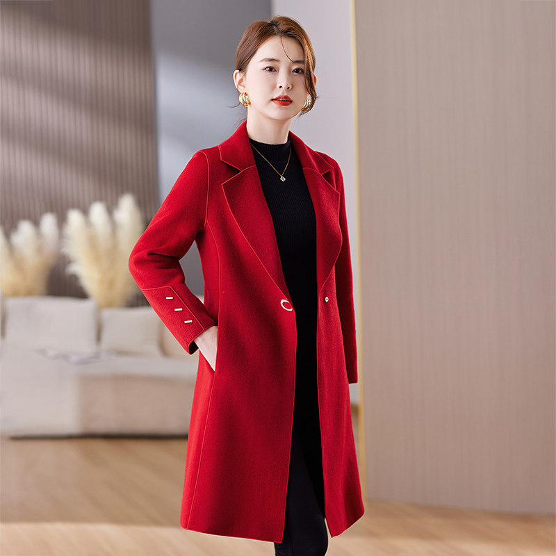 KEAISHI香港轻奢2026冬季新款羊毛双面毛呢外套时尚品牌气质大衣