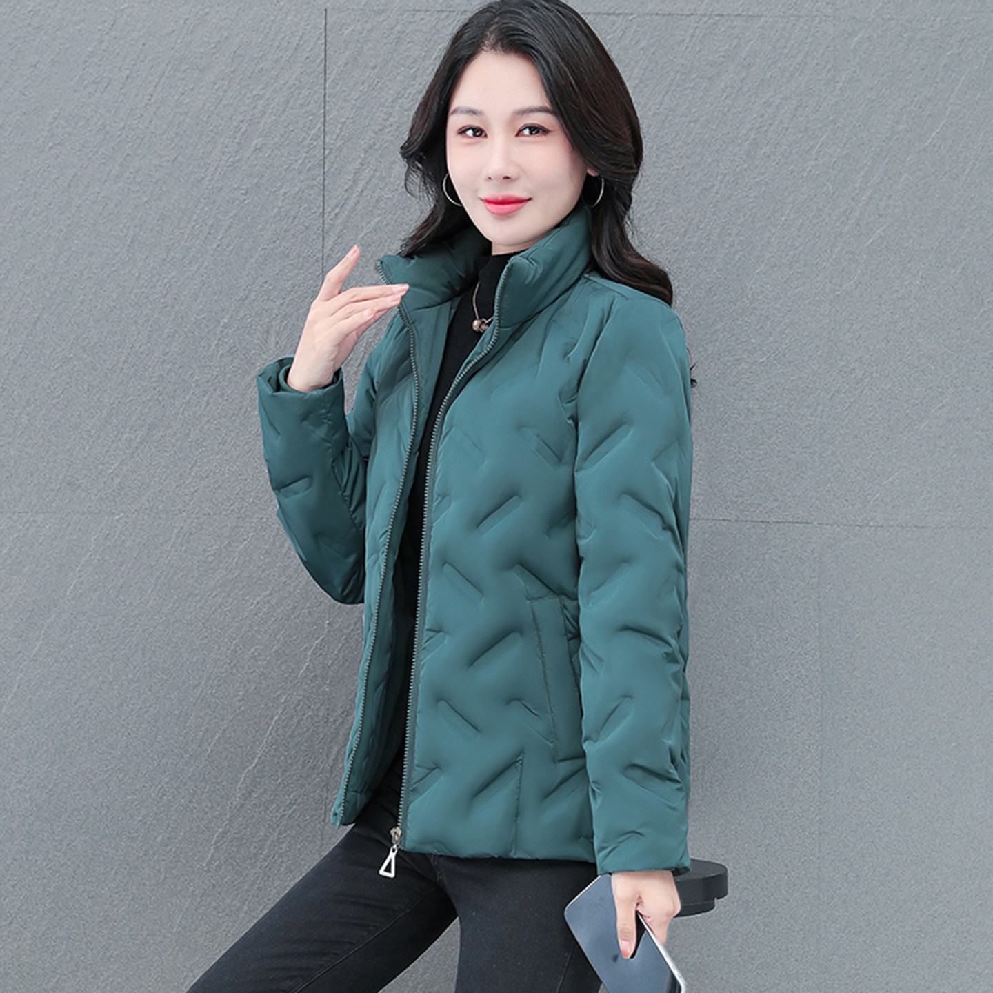 KEAISHI白鸭绒保暖立领羽绒服