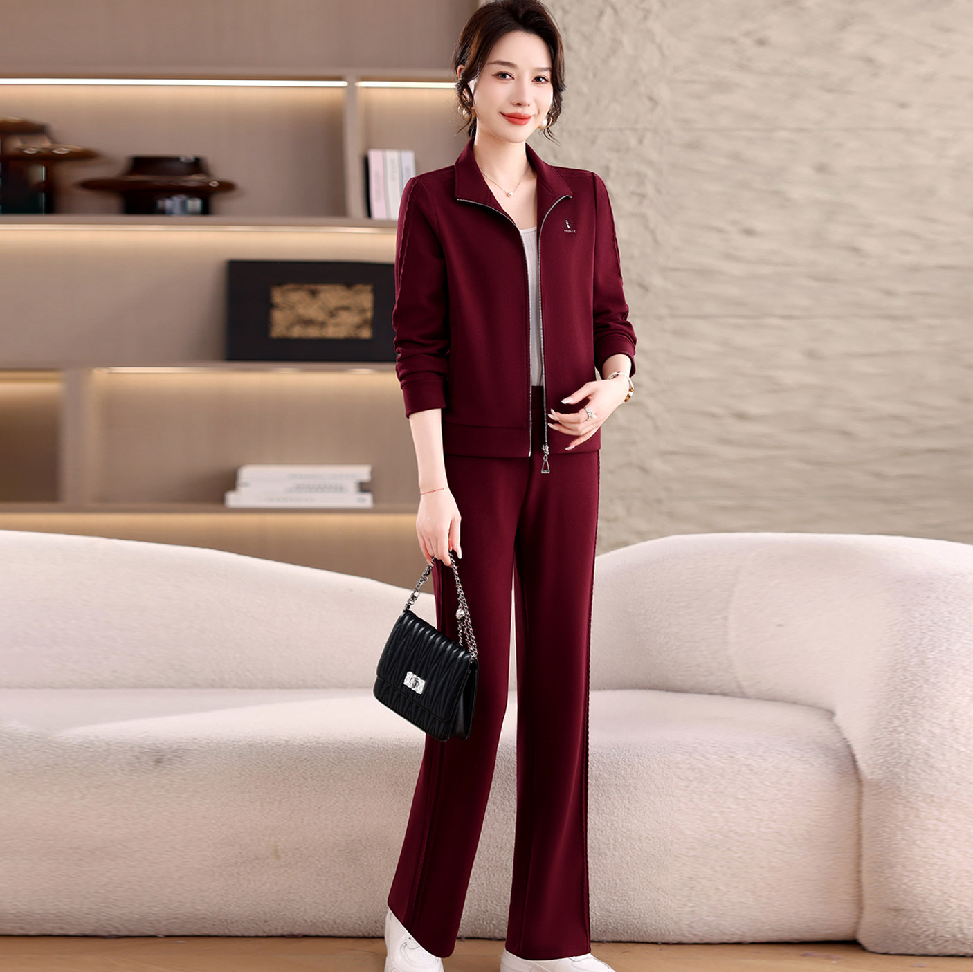 KEAISHI香港轻奢2026春季新款简约宽松显瘦两件套休闲气质套装女