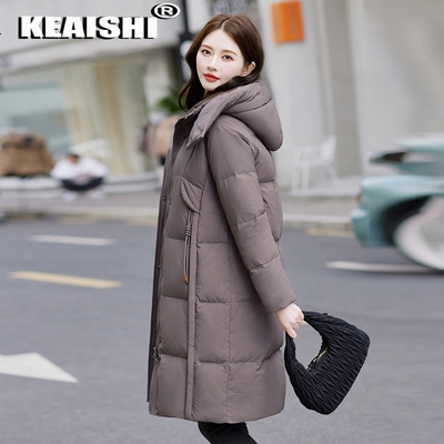 KEAISHI轻奢高端品牌羽绒服女款冬季2025新款巨好看的中长款外套