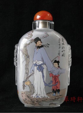 北京翠琦轩内画  大兽头内画鼻烟壶 东坡行吟图 寻隐者不遇